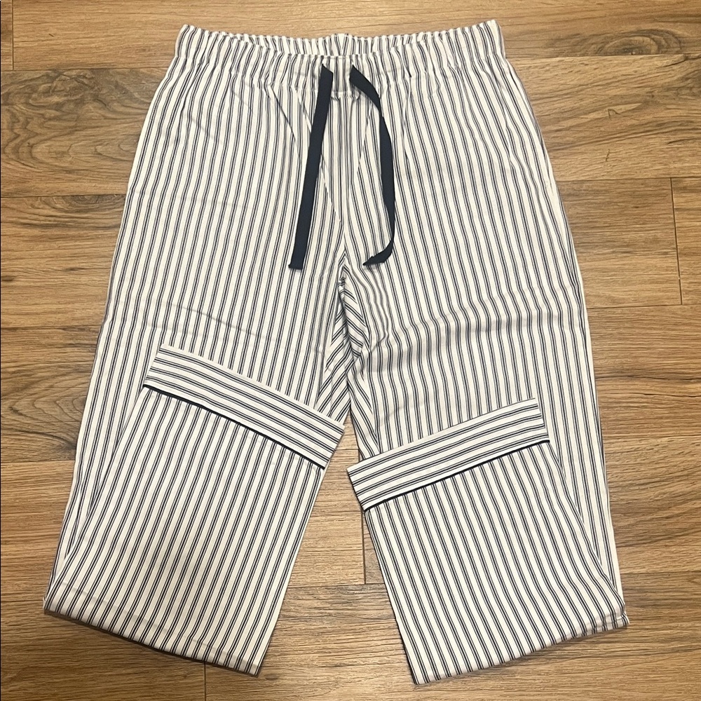 NWT: Petite Plume Women’s Pajama Pants, Navy French Ticking